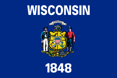 Wisconsin State Flag 3'x5' US State Flags Polyester