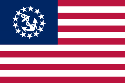 USA Yacht Ensign 16in x24in Marine Yacht Flag