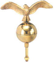 Eagle Ball Flagpole Top Ornament Outdoor Flagpoles Ornaments