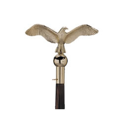 Classic Gold Aluminum Eagle 9in Indoor Flagpoles Ornaments