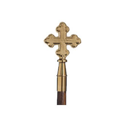 Gold Botonee Cross 9in Indoor Flagpoles Ornaments