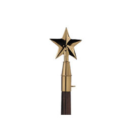 Brass Guiding Star 7in Indoor Flagpoles Ornaments