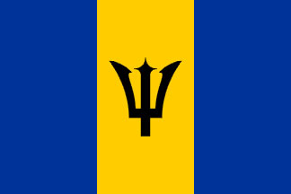 Barbados Flag 3' X 5' Indoor/Parade Flag Set World Countries Flags
