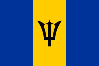 Barbados Flag 4' X 6' Indoor/Parade Flag Set World Countries Flags