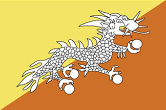 Bhutan Flag 3' X 5' Indoor/Parade Flag Set World Countries Flags