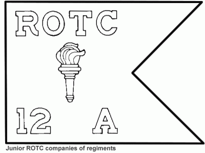 Junior ROTC companies of regiments Army ROTC Guidons