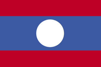 Laos Flag 3' X 5' Indoor/Parade Flag Set World Countries Flags