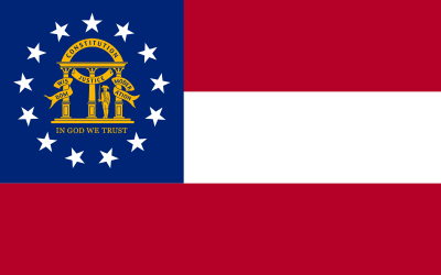Georgia State Flag 3'x5' US State Flags Polyester